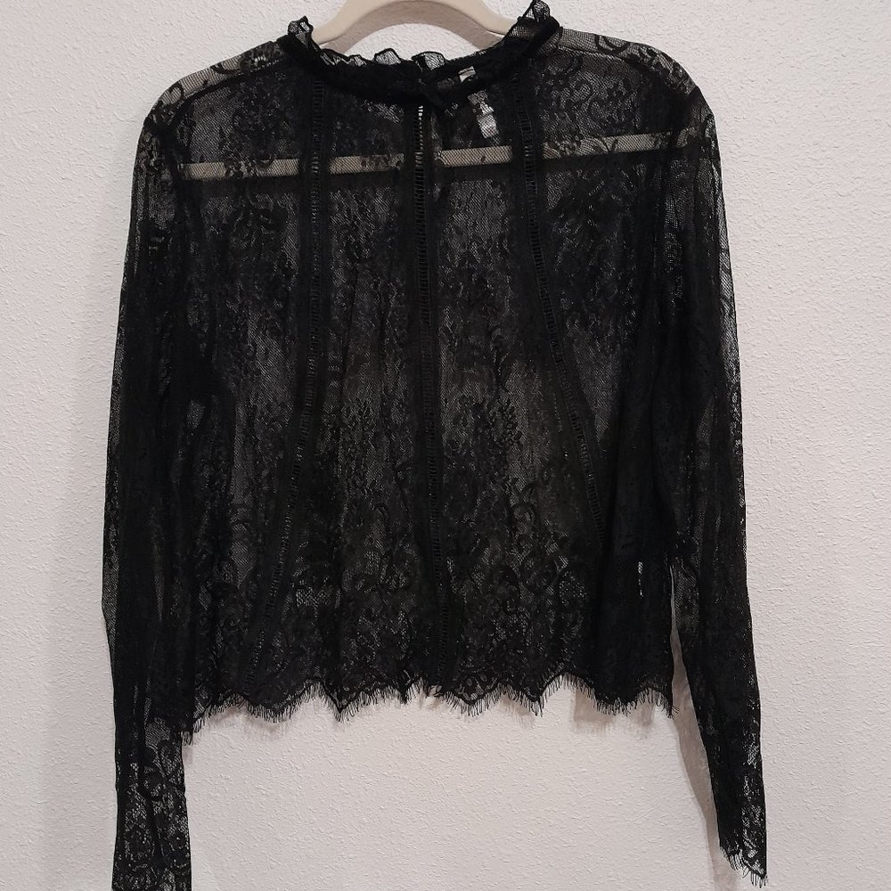 Lace black blouse